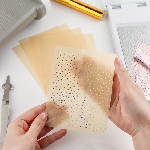 60 Sheets/Set Translucent Vellum Paper,Frosted Smooth Vellum Paper Printable Vellums for DIY Invitations Greeting Cards Card Overlays,Drawing,Envelope (Pearled Gold 4.25x5.5inch 100gsm/37lb) in Saudi Arabia