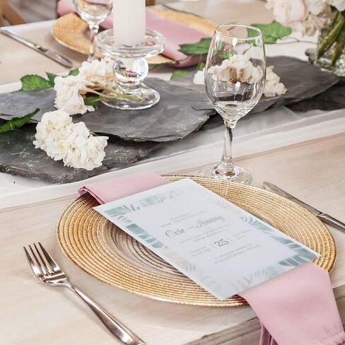 سترات ورقية مطوية مسبقًا لدعوات مقاس 5 × 7: 60 قطعة من أغلفة دعوات الزفاف الورقية الشفافة in Kuwait