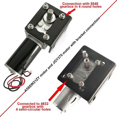 370 Mounting Bracket with Screw Worm Gear Motor Fixed Fastener DIY Parts DC Motor Holder (Single-Side Bracket) in Saudi Arabia