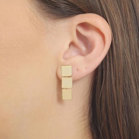 أقراط أذن مطلية بالذهب عيار 18 قيراط من أتينا للنساء | مجموعة صغيرة in Kuwait