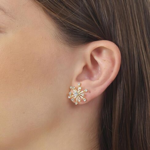 ATENA 18K Gold Plated Ear Jacket Earrings for Women | Small Collection in Saudi Arabia