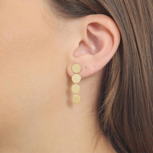 ATENA 18K Gold Plated Ear Jacket Earrings for Women | Small Collection in Saudi Arabia
