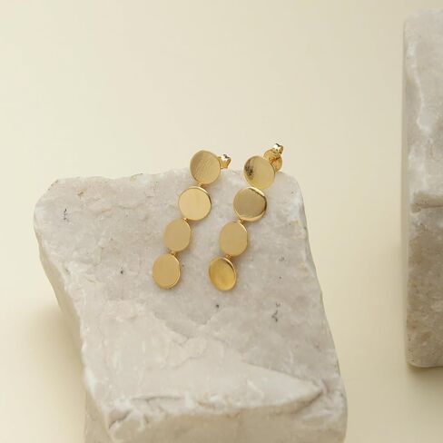 ATENA 18K Gold Plated Ear Jacket Earrings for Women | Small Collection in Saudi Arabia