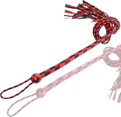Cat O Nine Shot Loaded Leather Whip 18'' Long Leather Handle Genuine Cowhide 14'' Long Tails in Saudi Arabia