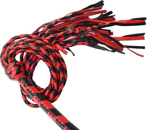 Cat O Nine Shot Loaded Leather Whip 18'' Long Leather Handle Genuine Cowhide 14'' Long Tails in Saudi Arabia