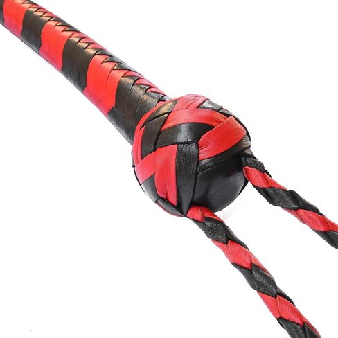 Cat O Nine Shot Loaded Leather Whip 18'' Long Leather Handle Genuine Cowhide 14'' Long Tails in Saudi Arabia