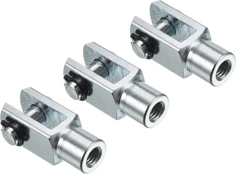 PATIKIL M6x1 Air Cylinder Rod Clevis End, 3 Pack Female Thread Y Connector 33mm Length for Air Cylinder Foot Mounting Work, Silver in Saudi Arabia