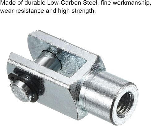 PATIKIL M6x1 Air Cylinder Rod Clevis End, 3 Pack Female Thread Y Connector 33mm Length for Air Cylinder Foot Mounting Work, Silver in Saudi Arabia