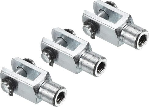 PATIKIL M6x1 Air Cylinder Rod Clevis End, 3 Pack Female Thread Y Connector 33mm Length for Air Cylinder Foot Mounting Work, Silver in Saudi Arabia