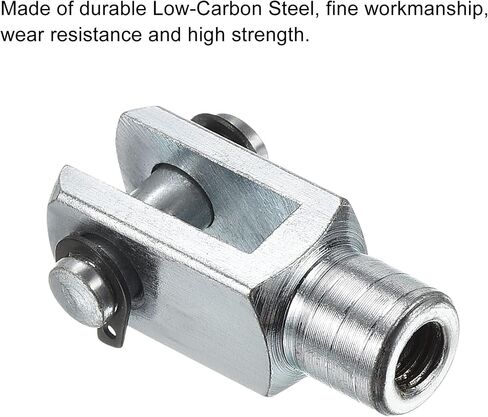 PATIKIL M6x1 Air Cylinder Rod Clevis End, 3 Pack Female Thread Y Connector 33mm Length for Air Cylinder Foot Mounting Work, Silver in Saudi Arabia