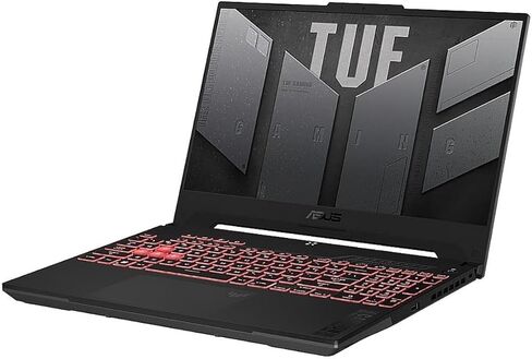 كمبيوتر محمول للألعاب ASUS TUF A17 - شاشة 17.3 بوصة FHD 144 هرتز، AMD Ryzen 7-7735HS، NVIDIA GeForce RTX 4060، 32 جيجابايت DDR5، 1 تيرابايت SSD، لوحة مفاتيح بإضاءة خلفية، Wi-Fi 6، Windows 11 Pro، مع حامل كمبيوتر محمول in Saudi Arabia
