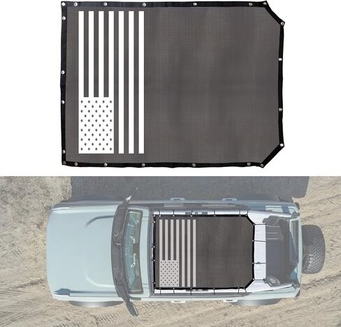 مظلة BESTAOO لملحقات Ford Bronco 2021 2022 2023 2024 2 باب، غطاء علوي شبكي أمامي لمظلة الشمس Bimini لباب Bronco 2 - تحجب الأشعة فوق البنفسجية والرياح والضوضاء in Kuwait