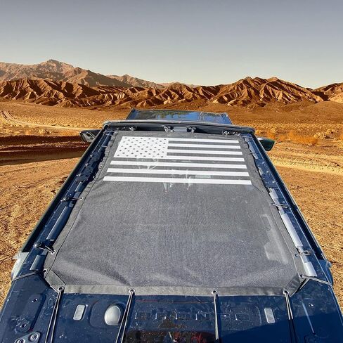 مظلة BESTAOO لملحقات Ford Bronco 2021 2022 2023 2024 2 باب، غطاء علوي شبكي أمامي لمظلة الشمس Bimini لباب Bronco 2 - تحجب الأشعة فوق البنفسجية والرياح والضوضاء in Kuwait