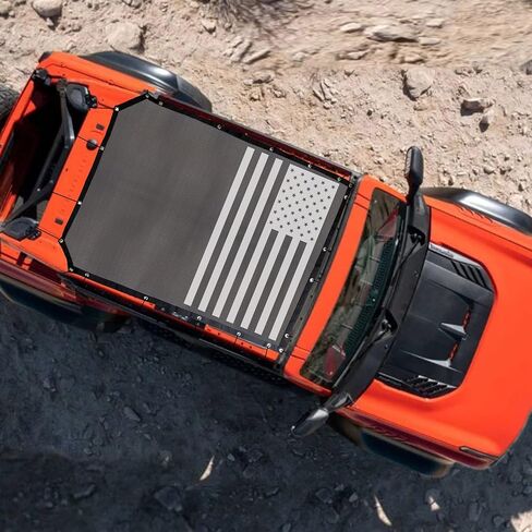 مظلة BESTAOO لملحقات Ford Bronco 2021 2022 2023 2024 2 باب، غطاء علوي شبكي أمامي لمظلة الشمس Bimini لباب Bronco 2 - تحجب الأشعة فوق البنفسجية والرياح والضوضاء in Kuwait