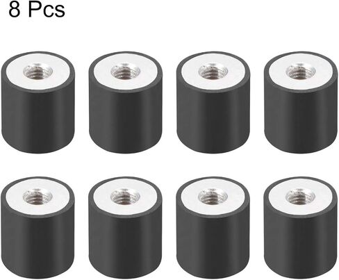 uxcell 15 x 15mm M5 Thread Female Rubber Mounts,Vibration Isolators,Replaces Anti Vibration Pads Flat Silentblock Base Block 8pcs in Kuwait