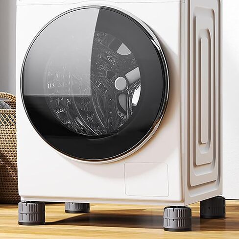 4Pcs Anti Vibration Pads for Washing Machin,Grey Anti Vibration Pads,Siliocne Noise Dampening Protects Floor Reusable Heavy Duty Anti Vibration Pad for Most Furniture in Kuwait