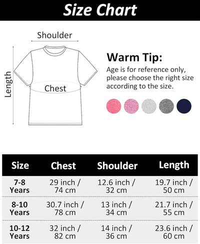 5 Pack Girls Dry-Fit T-Shirt Kids Crew Neck Active Athletic Performance T-Shirt Casual Daily Shirt for Kids in Saudi Arabia