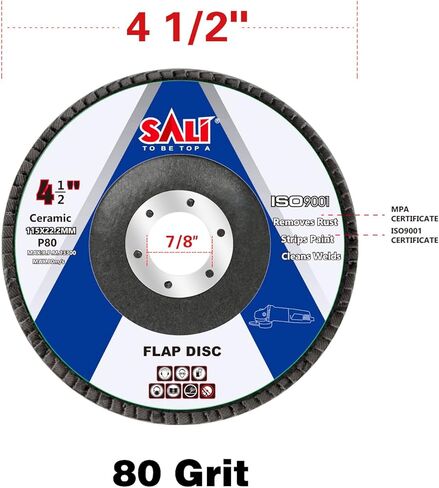 20 Pack Ceramic Flap Disc 40 Grit 4.5" x 7/8 Inch Sanding Disc Bevel Type #29 Premium and Industrial Grade Angle Grinder Grinding Wheel High Performance Edge Grinding Purple in Saudi Arabia