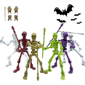 6 Pack T13 Action Actions Set-Halloween Skeleton Action Figure Titan 13/Dummy 13/Lucky 13 ، DIY متعددة المفصلات Mini Heledon Toy Halloween Miniatures Decor in Kuwait