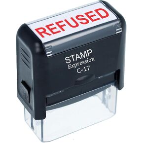 StampExpression - Refused Office Self Inking Rubber Stamp - Red Ink (A-5602) in Saudi Arabia