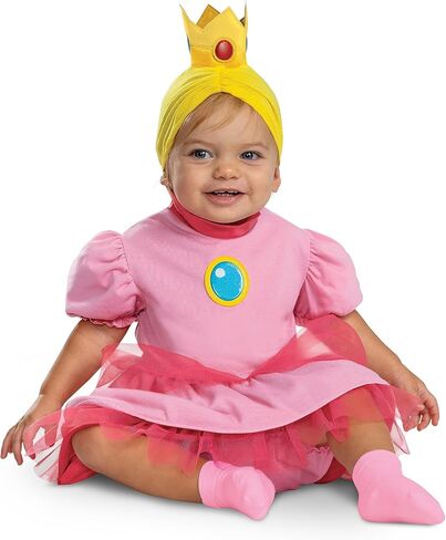 Disguise Infant Princess Peach Costume, Official Super Mario Bros Outfit for Babies in Saudi Arabia