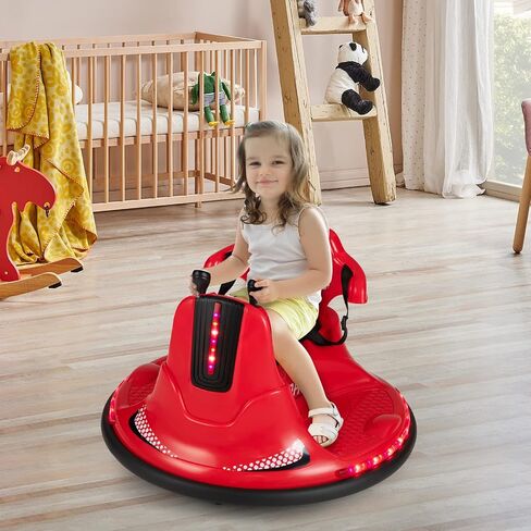 Costzon 12V Kids Ride On Woveper ، سيارة كهربائية المصد مع عصا التحكم المزدوجة ، والتحكم عن بعد ، 360 درجة تدور ، وظيفة البدء البطيء ، مصابيح LED وموسيقى المرح ، حزام أمان قابل للتعديل ، المصد الناعم (الوردي) in Saudi Arabia