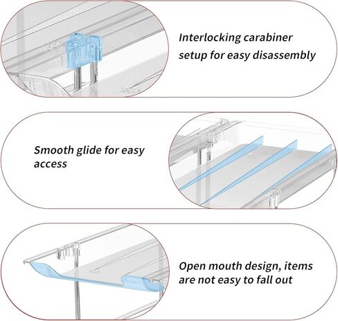 Can Organizer for Pantry ، 3 مجموعات 3 مستويات يمكن مخزن التخزين منظم ، منظم علبة الصودا لثلاجة 36 علب رف منظم الطعام القابل للتكديس ، Clear Clear in Kuwait