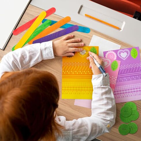WATINC Foldable Flower Paper Pot Craft Kits - Make Your Back to School Standing Flowers Gift Crafts Decorations, Fun DIY Decor Home School Classroom Art Activities for Mom Kids (24Pcs) in Saudi Arabia