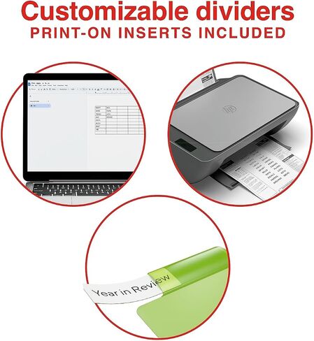 Staples Tab Tab Blasty Blastic اثنين من المقسمات القابلة للإدخال ، 8-Tabs ، متعدد الألوان (ST62971) in Kuwait