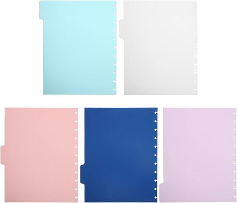 5 علامات التبويب Discbound Dividers ، مقسم الموثق البلاستيكي ، 11 مقسمات مخطط القرص ، ملاحظات أخذ نظام Discbound ، ملحقات مخطط المقسم متعدد الألوان للمكتب ، المدرسة ، اللون 2 in Kuwait