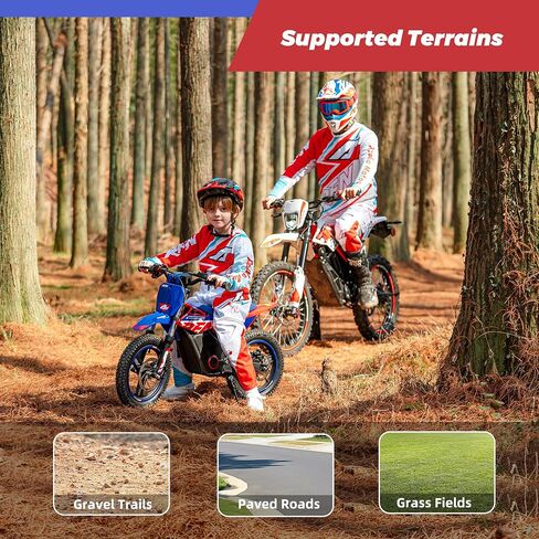 RFN SX-E350 36V Electric-Dirt-Bike, MAX 500W Electric Motorcycle 18.6 mph Max Speed & 11.2 Mile Range, 3-Speed Electric Bike for Kids Ages 4-8 in Saudi Arabia