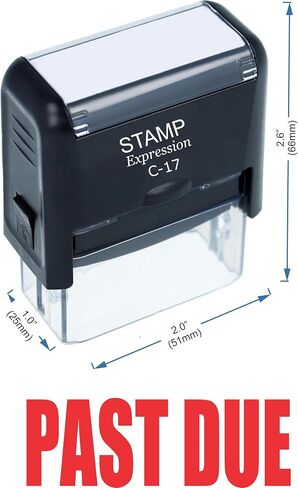 StampExpression - Past Due Office Self Inking Rubber Stamp, Red Ink (A-5115) in Saudi Arabia