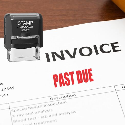 StampExpression - Past Due Office Self Inking Rubber Stamp, Red Ink (A-5115) in Saudi Arabia
