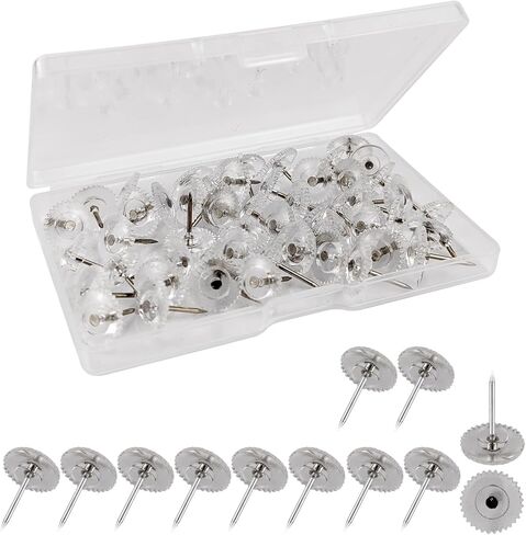 50 PCS دبابيس دفع ، أسود الإبهام الأسود ، مسطحات الإبهام المسطحة للتعليق الجدار ، لوحة الفلين ، لوحة النشرة (50 ، أسود) in Kuwait