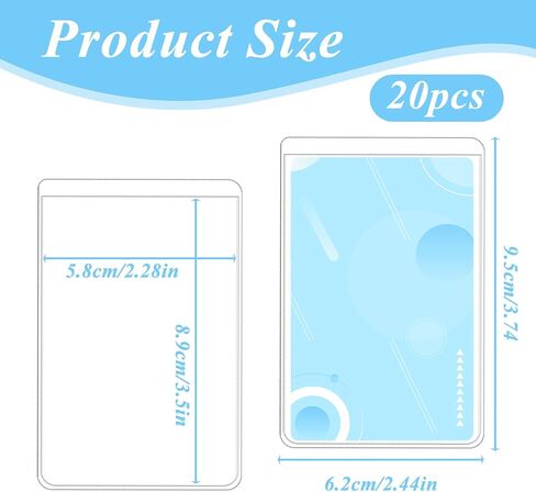 20 PCS Medicare Card Protector Sleeve ، Clear New Medicare Cards Holder Holder Waters in Kuwait