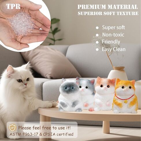 Big taba Squishy Cat, Handmade Squishy Cat for Adult/Kids, Stress Relief, Cute & Soft Cat Design, Perfect Squeeze Toys Gift for Relaxation and Fun - Dress Up Your Own Squishies Cat(Siamese) in Saudi Arabia