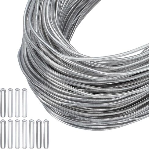 BENECREAT 98Feet Clear PVC Plastic Coated Aluminum Wire, 16 Gauge Jewelry Craft Wire Aluminum Wire for Engraving, Jewelry, Hat and Hair Accessories Making in Saudi Arabia