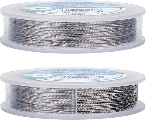 BENECREAT 0.5MM 82FT Twist Stainless Steel Wire Stainless Bead String Wire for Necklace Bracelet Making (3 Strands) in Saudi Arabia