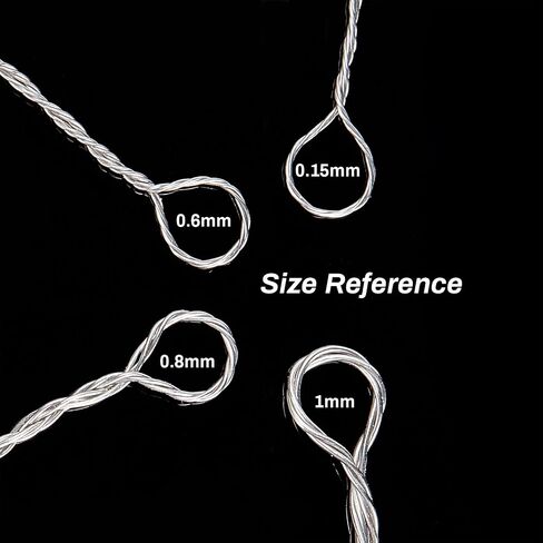 BENECREAT 0.5MM 82FT Twist Stainless Steel Wire Stainless Bead String Wire for Necklace Bracelet Making (3 Strands) in Saudi Arabia
