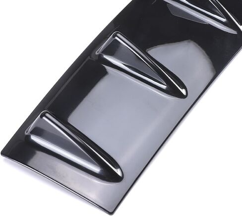 Universal Car Spoiler, Rear Bumper Lip Diffuser Spoilers Car Chassis Black Shark Fin 3/5/7 Wing Spoiler Kit, ABS Carbon Fiber Style (Carbon Fiber Black,3 Wing) in Saudi Arabia