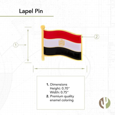 شعار مصر البلد مزدوج طية طية طية طية دبوس المينا مع الولايات المتحدة الأمريكية قبعة تذكارية للرجال النساء الوطنية المصرية (دبوس العلم المزدوج) in Kuwait