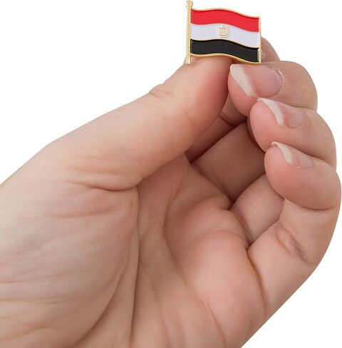شعار مصر البلد مزدوج طية طية طية طية دبوس المينا مع الولايات المتحدة الأمريكية قبعة تذكارية للرجال النساء الوطنية المصرية (دبوس العلم المزدوج) in Kuwait