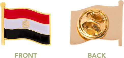 شعار مصر البلد مزدوج طية طية طية طية دبوس المينا مع الولايات المتحدة الأمريكية قبعة تذكارية للرجال النساء الوطنية المصرية (دبوس العلم المزدوج) in Kuwait