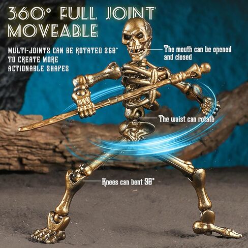 6 Pack T13 Action Actions Set-Halloween Skeleton Action Figure Titan 13/Dummy 13/Lucky 13 ، DIY متعددة المفصلات Mini Heledon Toy Halloween Miniatures Decor in Kuwait