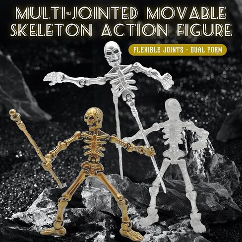 6 Pack T13 Action Actions Set-Halloween Skeleton Action Figure Titan 13/Dummy 13/Lucky 13 ، DIY متعددة المفصلات Mini Heledon Toy Halloween Miniatures Decor in Kuwait