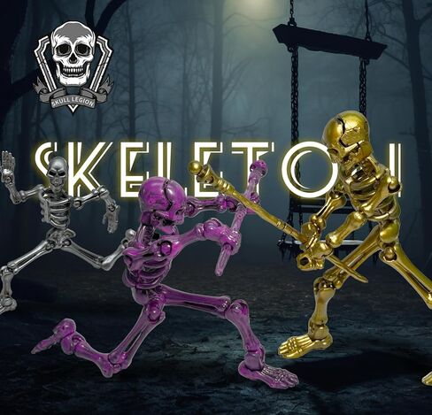 6 Pack T13 Action Actions Set-Halloween Skeleton Action Figure Titan 13/Dummy 13/Lucky 13 ، DIY متعددة المفصلات Mini Heledon Toy Halloween Miniatures Decor in Kuwait