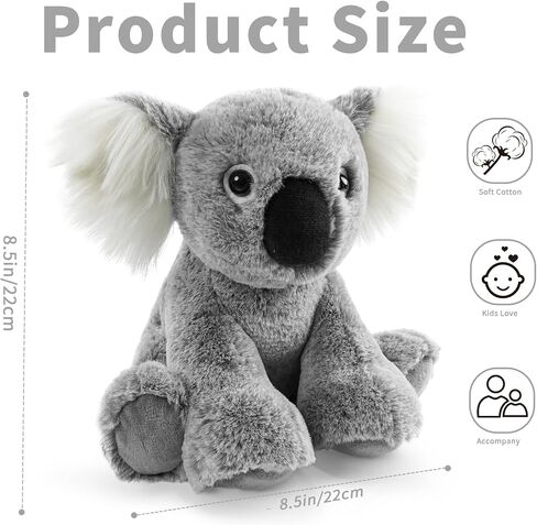 Koala Stuffed Animal Toys, 8.5 Inch Soft and Cuddly Koala Plush Animals Toy, Cute and Realistic Stuffed Animals Gifts for Boys and Girls Soft Toy for Kids in Kuwait