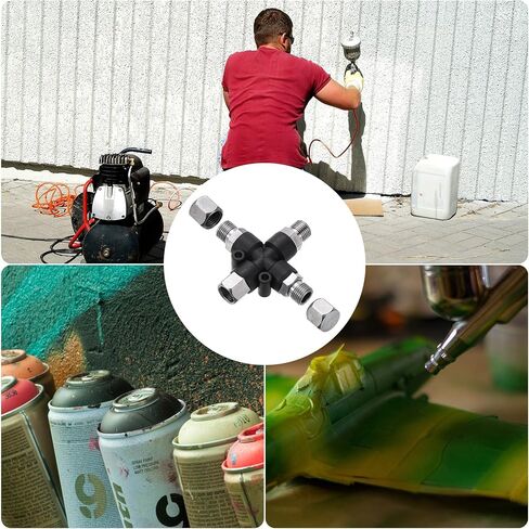 Patikil 3 Way Air Brush Adapter ، 2pcs 1/8 " in Saudi Arabia