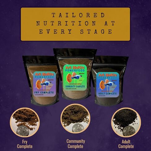 8oz جميع المراحل guppy superfood ، طاقة التغذية الكاملة ، تعزيز الألوان ، 4 أحجام الحبيبات الصغيرة لتغذية القلي ، وموضح للغاية لمدة 4 أيام in Saudi Arabia