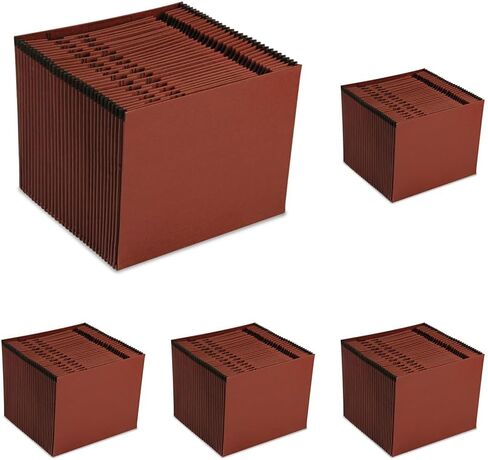 Pendaflex PFXER17D ER17D Earthwise Leather-Look Expanding File, Open Top, 1-31 Index, 12 x 10, Letter, Red in Saudi Arabia